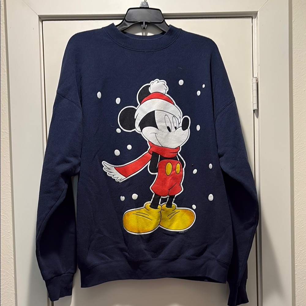 Disney Mickey Mouse Navy Holiday Sweatshirt